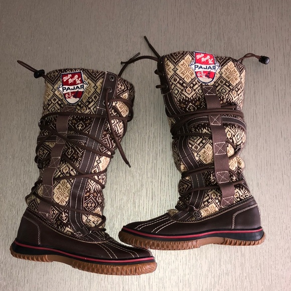 Pajar Shoes | Pajar 63 Womens Winter Regatta Canada Snow Boots - Sherpa Lined Size 5-5 12 | Color: Gray | Size: 5 | Mktbeba's Closet